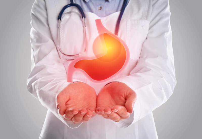 axit dạ dày nhiều