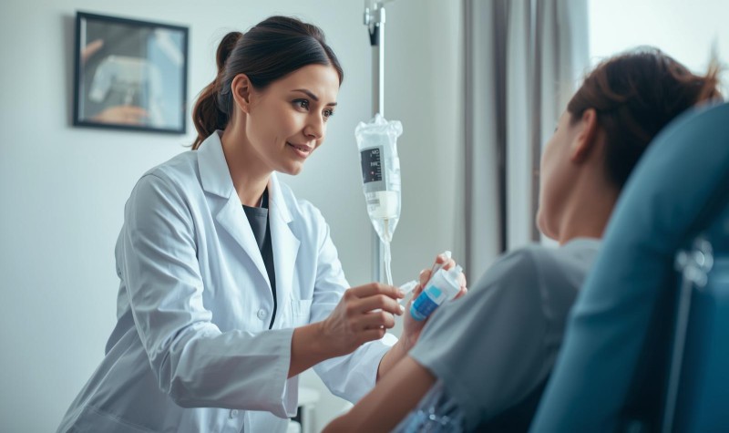 Bổ sung vitamin C tĩnh mạch giúp vitamin C đi thẳng vào máu, không bị cản trở bởi tiêu hóa (Ảnh: Sưu tầm Internet)