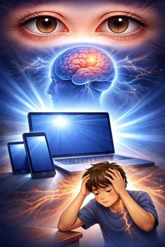 Người thường xuyên sử dụng thiết bị điện tử cần được bổ sung zeaxanthin thường xuyên (Ảnh: Sưu tầm internet)