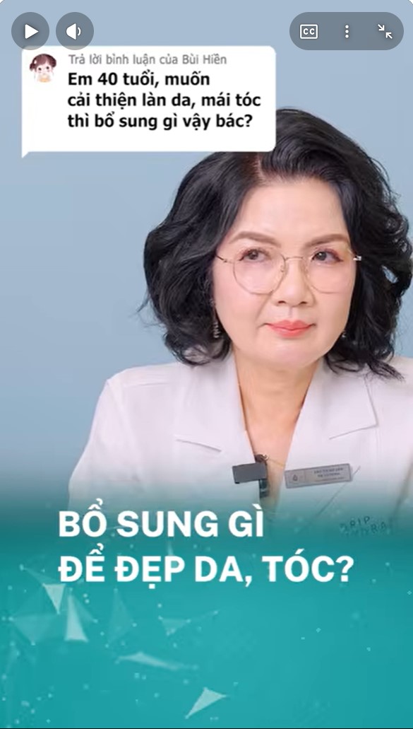Bác sĩ Vân giải đáp thắc mắc bổ sung gì để đẹp da, tóc