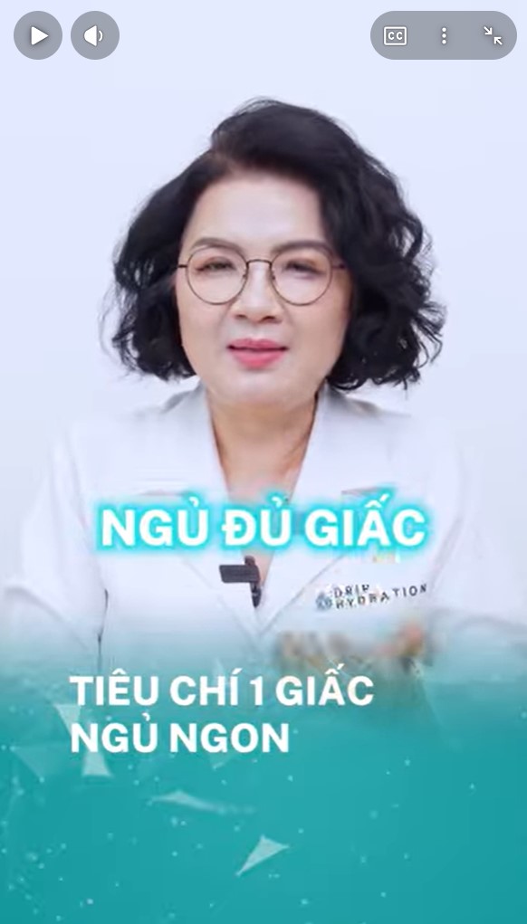 Bác sĩ Vân cho biết tiêu chí của một giấc ngủ ngon